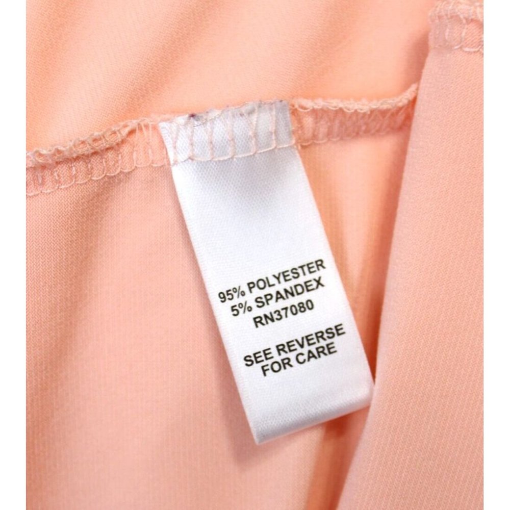 Cato Knit Top Women 14 / 16 Zipper Accent Jewel Neckline Peachy Pink Cottagecore - Picture 8 of 11